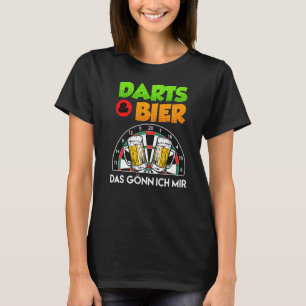 Darts en bier Ik behandel mezelf donkere speler Da T-shirt