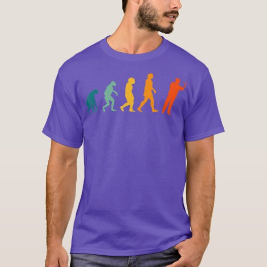 Darts Evolution Retro Dart player Darter T-shirt (Voorkant)
