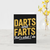 Darts Farts Funny Dart Sayings Sarcasm Dart Men Wo Kaart (Gele Bloem)