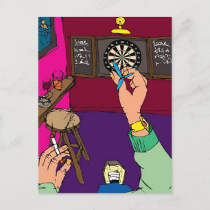 Darts Game Briefkaart