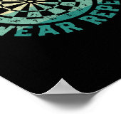 Darts grappige problemen met dartboard gericht poster (Hoek)