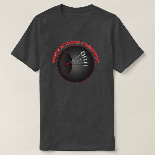 Darts How i Throw Mens T-shirt au charbon de base (Design devant)