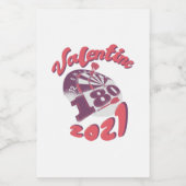 Darts is mijn Valentijn 2021 Voedselcontainer Etiket (Enkel label)
