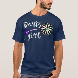 Darts Meisje Dart Speler Pijl Spel Bullseye Board T-shirt