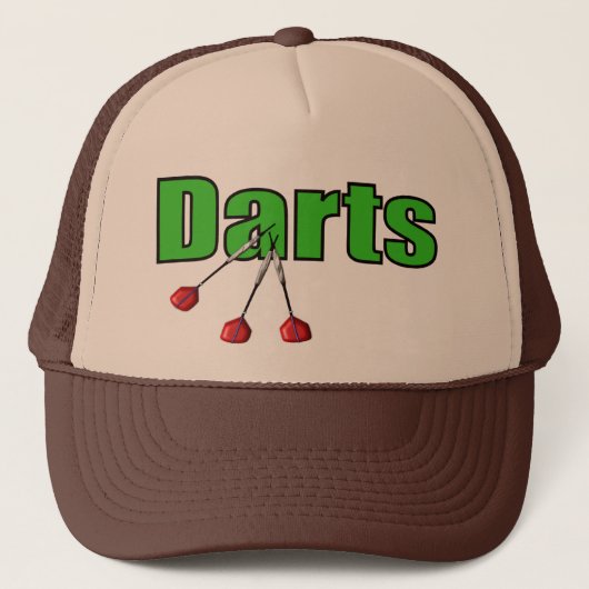 Darts met 3 kunstwerken trucker pet (Voorkant)