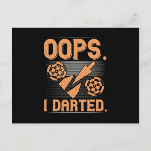 Darts - Oeps I Darted Briefkaart