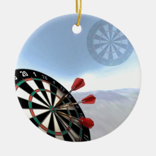 Darts-ontwerp Keramisch Ornament (Voorkant)