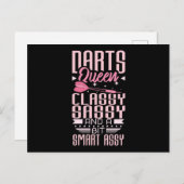 Darts Queen Briefkaart (Voorkant / Achterkant)