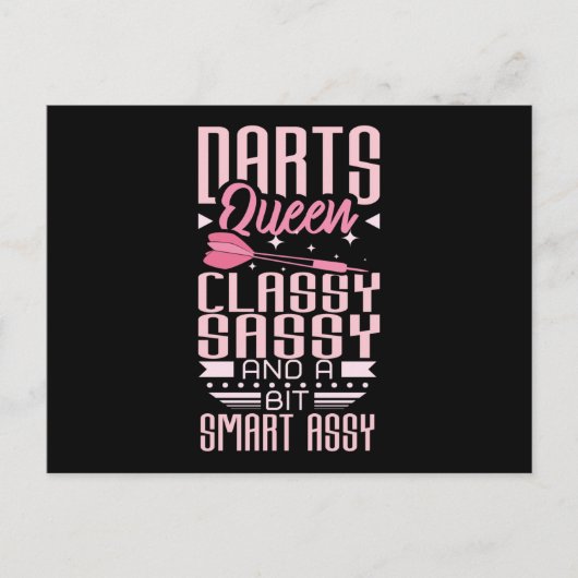 Darts Queen Briefkaart (Voorkant)