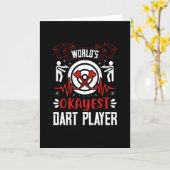 Darts - 's Werelds Okayest Dart Player Kaart (Gele Bloem)