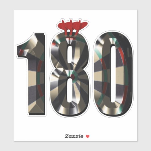 darts score 180, sticker (Vel)