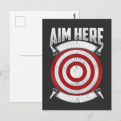 Darts-spelers Aim Bullseye Ax Throwing Target Briefkaart (Voorkant / Achterkant)