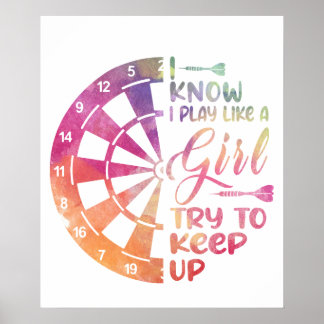 Darts Vrouwen Geschenk Pijlen Veld Team Spelen Als Poster