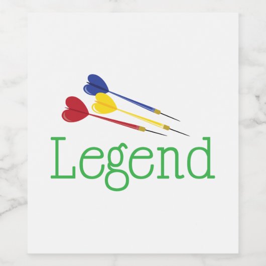 Darts Wijn Etiket (Enkel label)