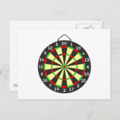 Dartscheibe dartboard briefkaart (Voorkant / Achterkant)