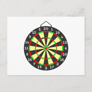 Dartscheibe dartboard briefkaart