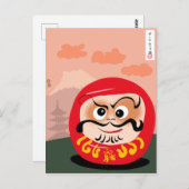 Daruma Doll Briefkaart (Voorkant / Achterkant)