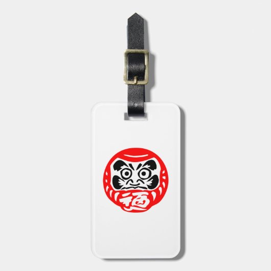 Daruma-pop Bagagelabel (Voorkant verticaal)