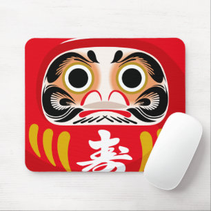 Daruma-pop (traditioneel Japans geluksbrengend voo Muismat