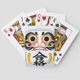 Daruma-pop (traditionele Japanse geluksbrenger) Pokerkaarten