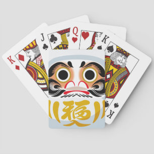 Daruma-pop (traditionele Japanse geluksbrenger) Pokerkaarten