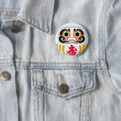 Daruma-pop (traditionele Japanse geluksbrenger) Ronde Button 5,7 Cm (In situ)