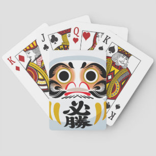 Daruma-pop (traditionele Japanse geluksbrenger) Speelkaarten