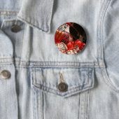 Daruma San Japanese Good Luck Dolls Ronde Button 5,7 Cm (In situ)
