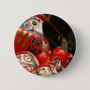 Daruma San Japanese Good Luck Dolls Ronde Button 5,7 Cm