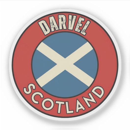 Darvel, Schotland Sticker (Voorkant)