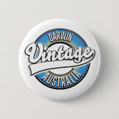 Darwin australia  logo ronde button 5,7 cm (Voorkant)