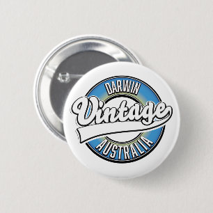 Darwin australië Vintage logo Ronde Button 5,7 Cm