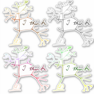 Darwin denk ik - boom van het leven sticker