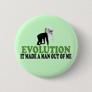 Darwin evolutie ronde button 5,7 cm
