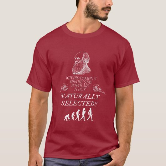 Darwin Evolution T-Shirt: Vier het genie van T-shirt (Voorkant)