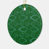 Darwin Fish Keramisch Ornament (Links)