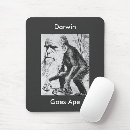 Darwin Goes Ape Mousepad Muismat (Met muis)