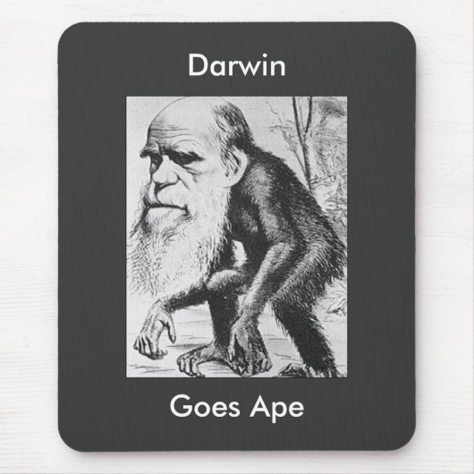 Darwin Goes Ape Mousepad Muismat (Voorkant)