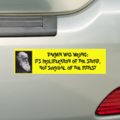 Darwin had het mis bumpersticker (Op auto)
