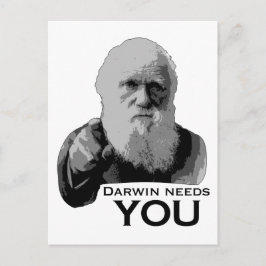 Darwin heeft je nodig! briefkaart
