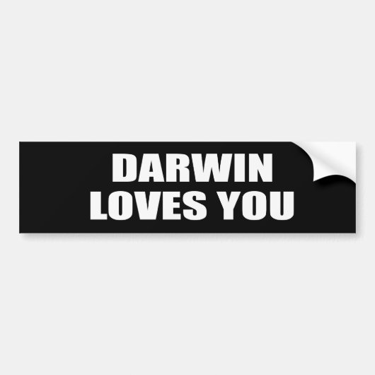 Darwin houdt van je bumpersticker (Voorkant)
