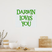 Darwin houdt van je poster (Keuken)
