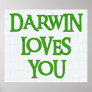 Darwin houdt van je poster