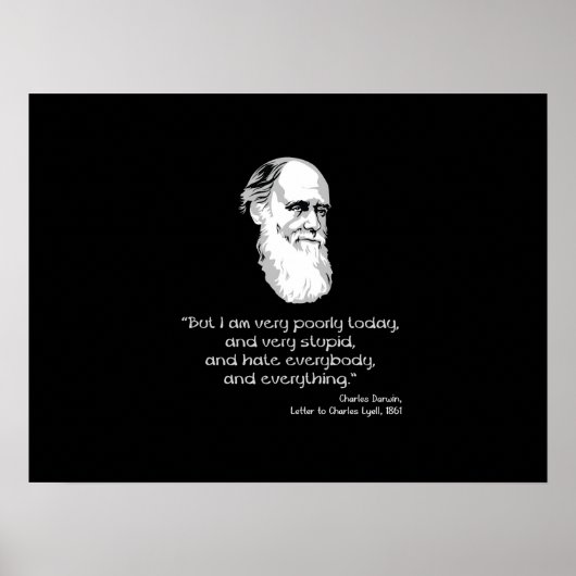 Darwin: Ik ben vandaag heel slecht Poster (Voorkant)