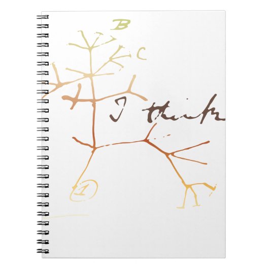Darwin, ik denk een boom van het leven notitieboek (Voorkant)