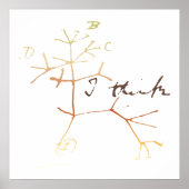 Darwin, ik denk een boom van het leven poster (Voorkant)