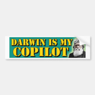 Darwin is mijn copilot bumpersticker