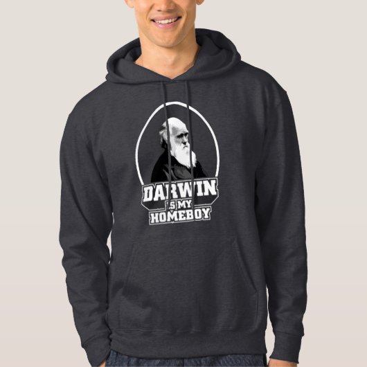 Darwin is mijn homeboy hoodie (Voorkant)
