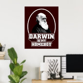 Darwin is mijn homeboy poster (Thuiskantoor)