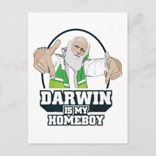 Darwin is mijn homeboy (volledige kleur) briefkaart